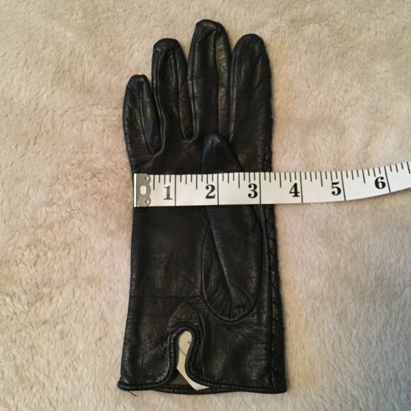 ISOTONER  Black leather gloves sz 7 - Picture 7 of 9